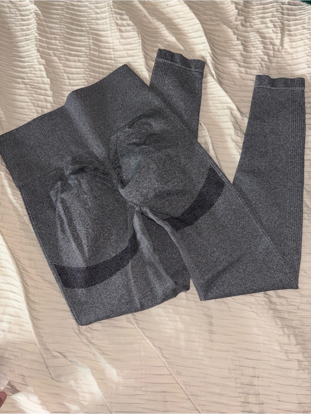 Seamless Charcoal Gray High-Waist Leggings